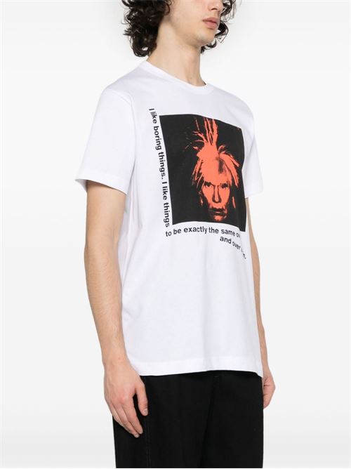 T-shirt con stampa COMME DES GARÇONS SHIRT | FMT006S242WHITE